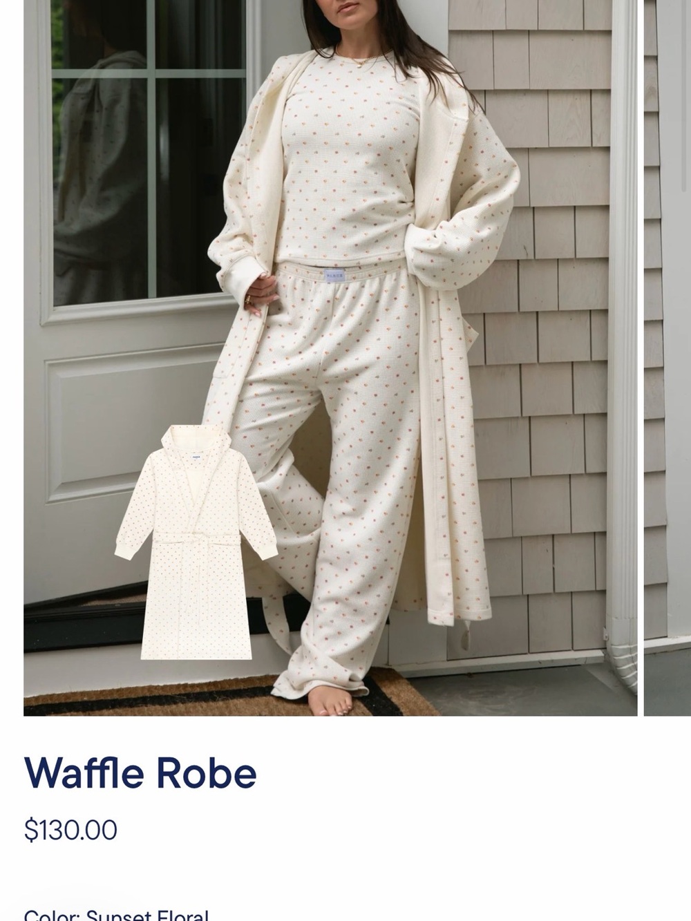 PARKE x Maggie & Emma Waffle Robe - Sunset Floral - S/M - NEW! π©·π§‘π - Picture 5 of 7